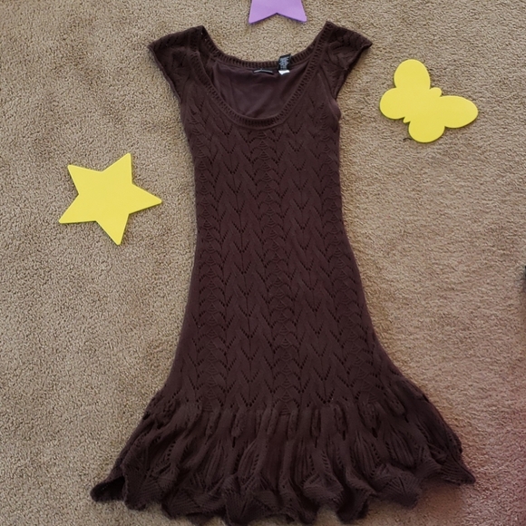 Moda International Dresses & Skirts - Moda International Brown Knit Dress